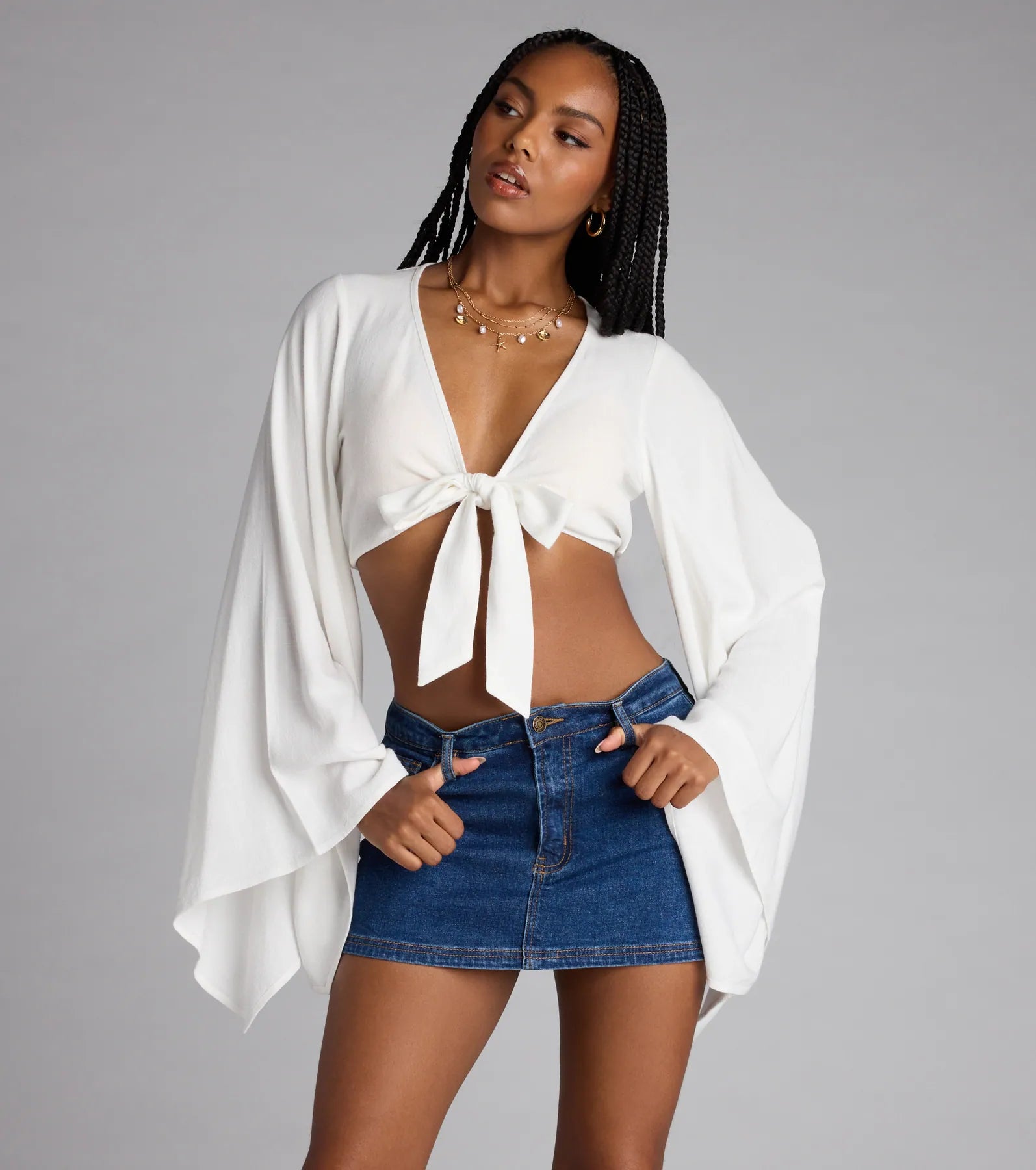Mini Mood Activated Denim Skort - Image 4