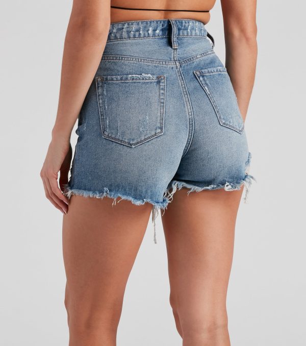 Reese Extra High Waist Cutoff Denim Shorts by Windsor Denim - Image 4