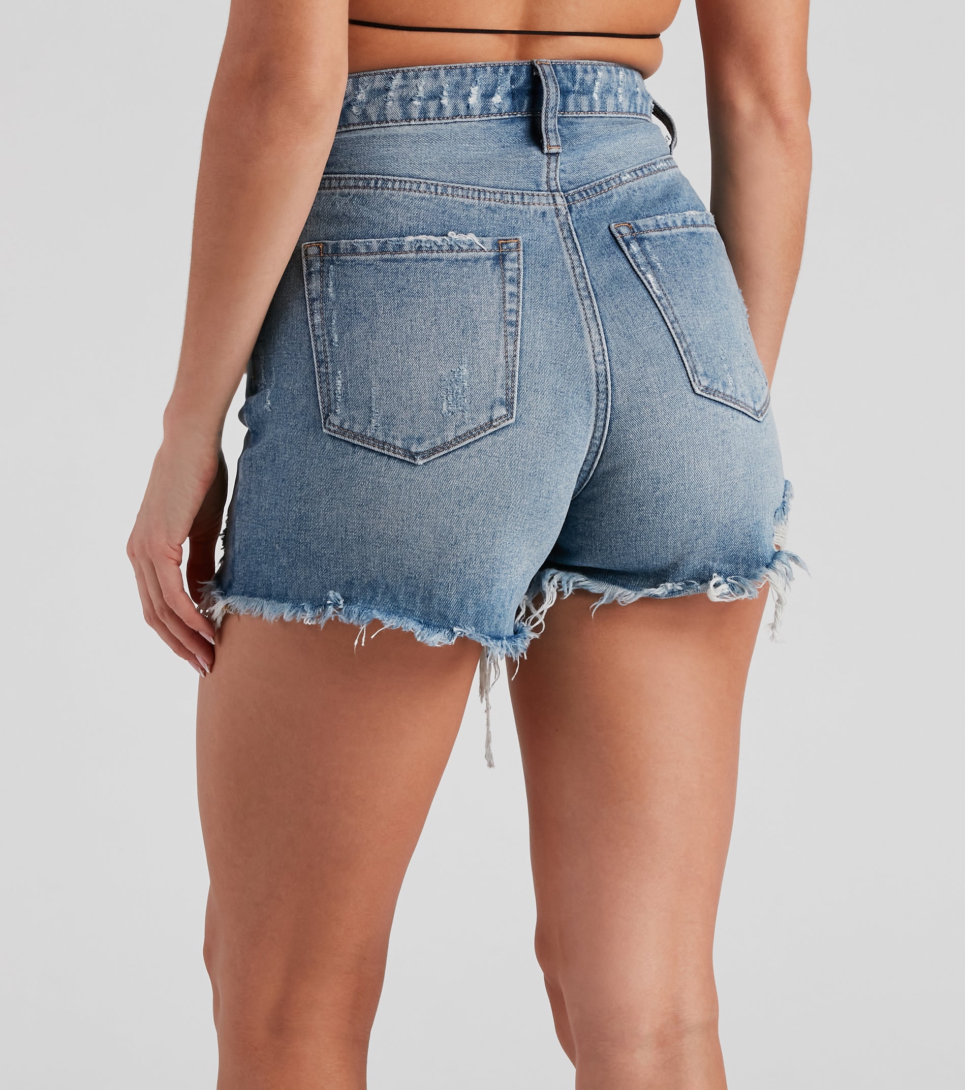 Reese Extra High Waist Cutoff Denim Shorts by Windsor Denim - Image 4