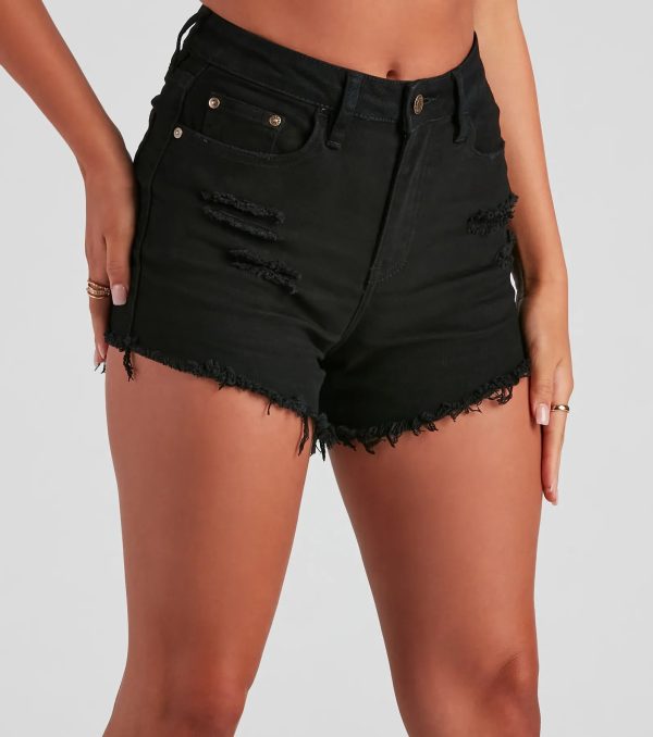 Meli Mid-Rise Distressed Shorts By Windsor Denim - Image 3