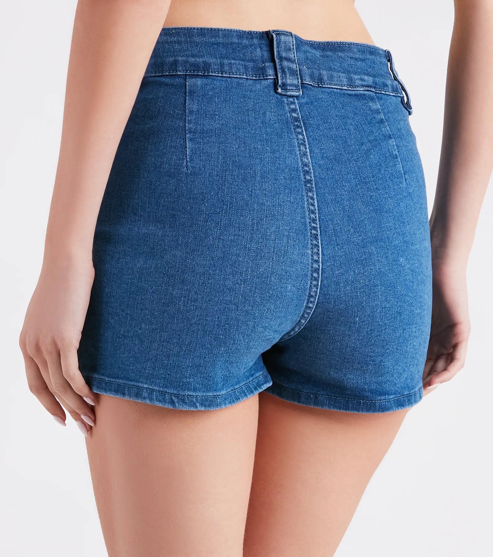 The Best Vibes Mid-Rise Denim Skort - Image 3