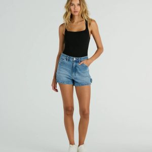 Next Chapter High-Rise Carpenter Denim Shorts