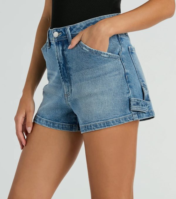 Next Chapter High-Rise Carpenter Denim Shorts - Image 3