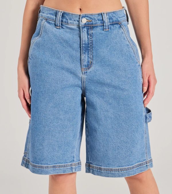 Latest Trend Mid-Rise Denim Jorts - Image 3