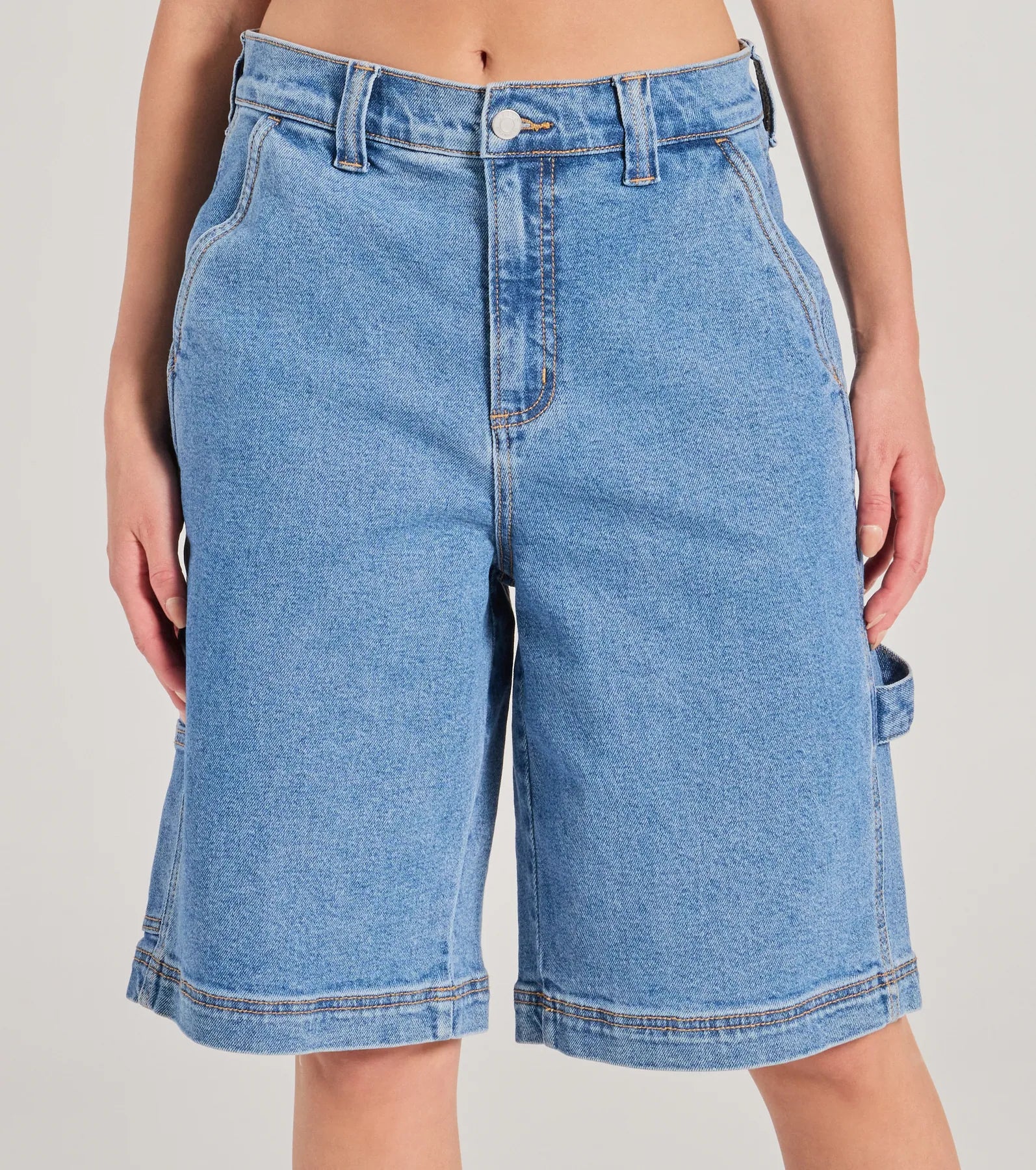 Latest Trend Mid-Rise Denim Jorts - Image 3