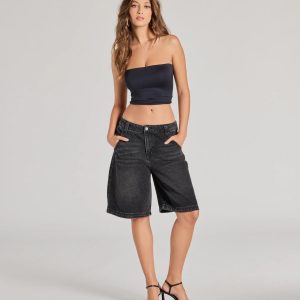 Born To Be Trendy Mid-Rise Denim Jorts