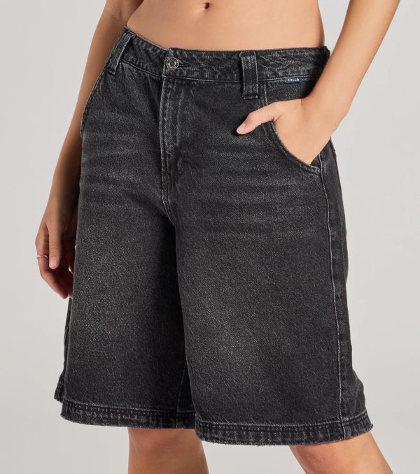 Born To Be Trendy Mid-Rise Denim Jorts - Image 3