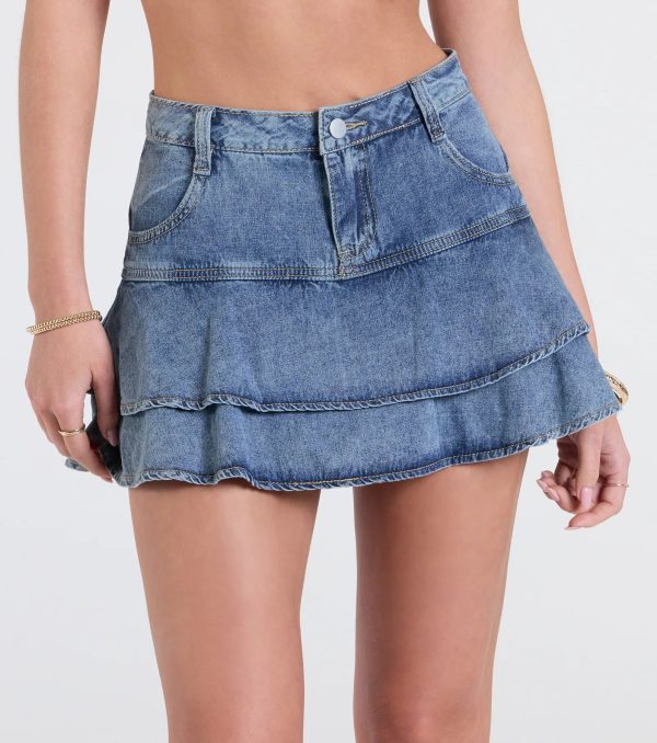 Daylight Darling High-Rise Ruffled Denim Skort - Image 4
