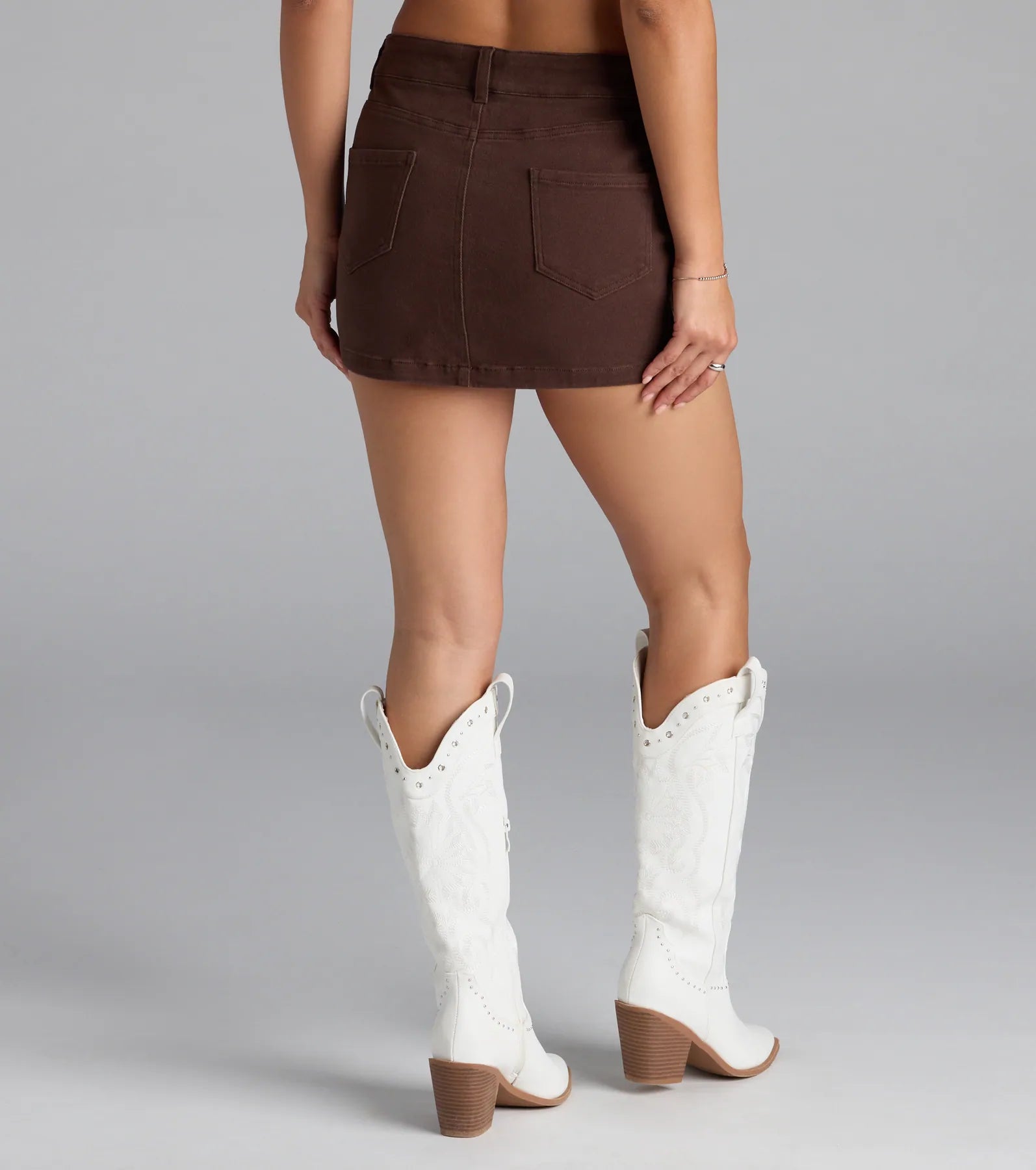 Going Somewhere Mid-Rise Denim Skort - Image 2