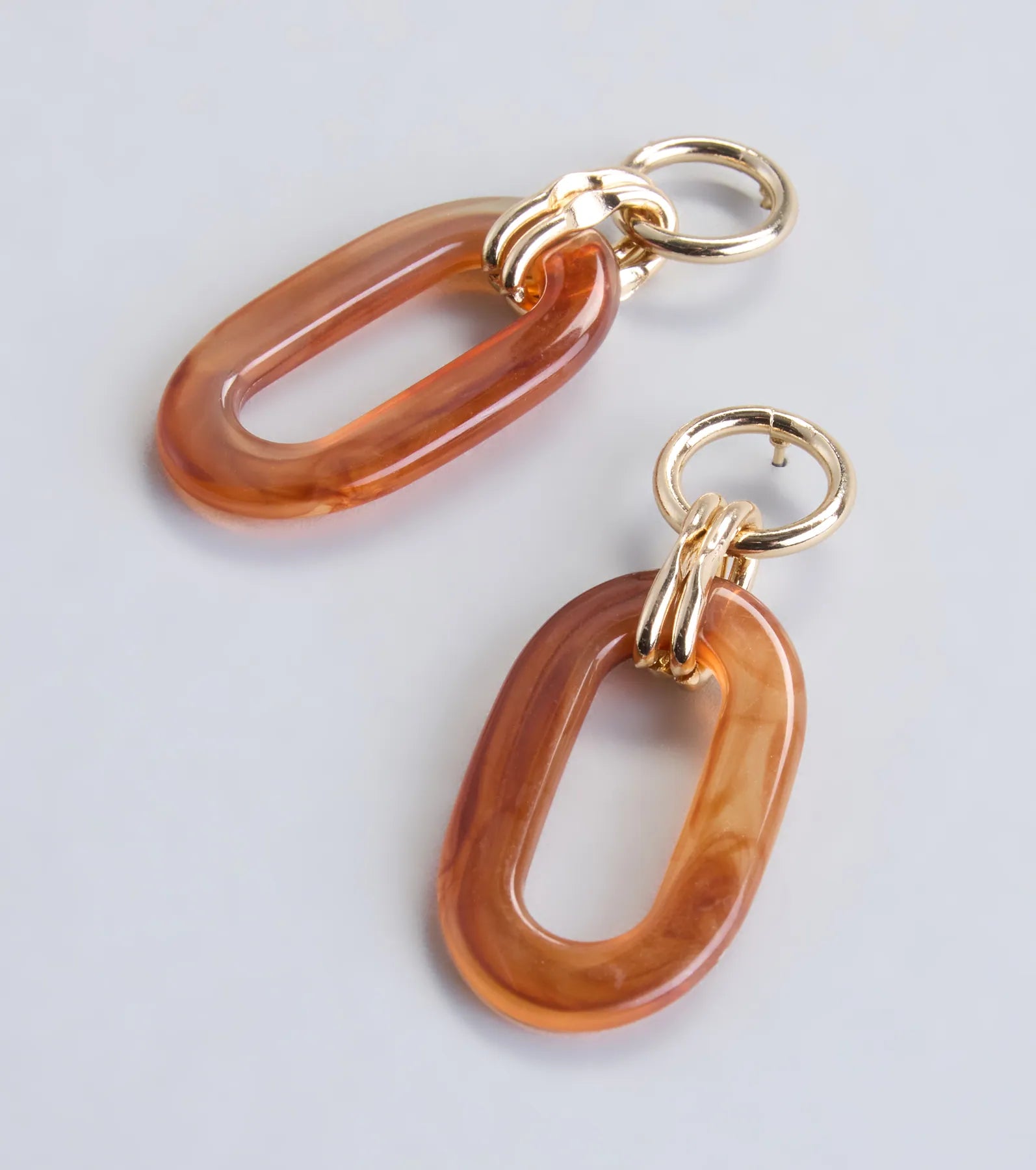 Contemporary Acetate Oval Hoop Earrings - Image 2