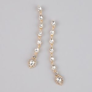 Cascading Glamour Rhinestone Earrings