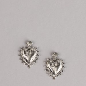 Burning Love Sacred Heart Earrings