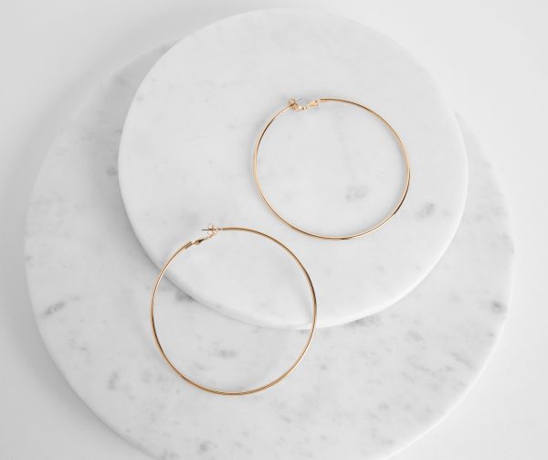 Extra Large Sleek Hoops - Image 3