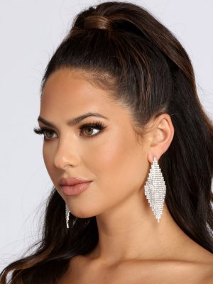 Rhinestone Diva Kite Earrings