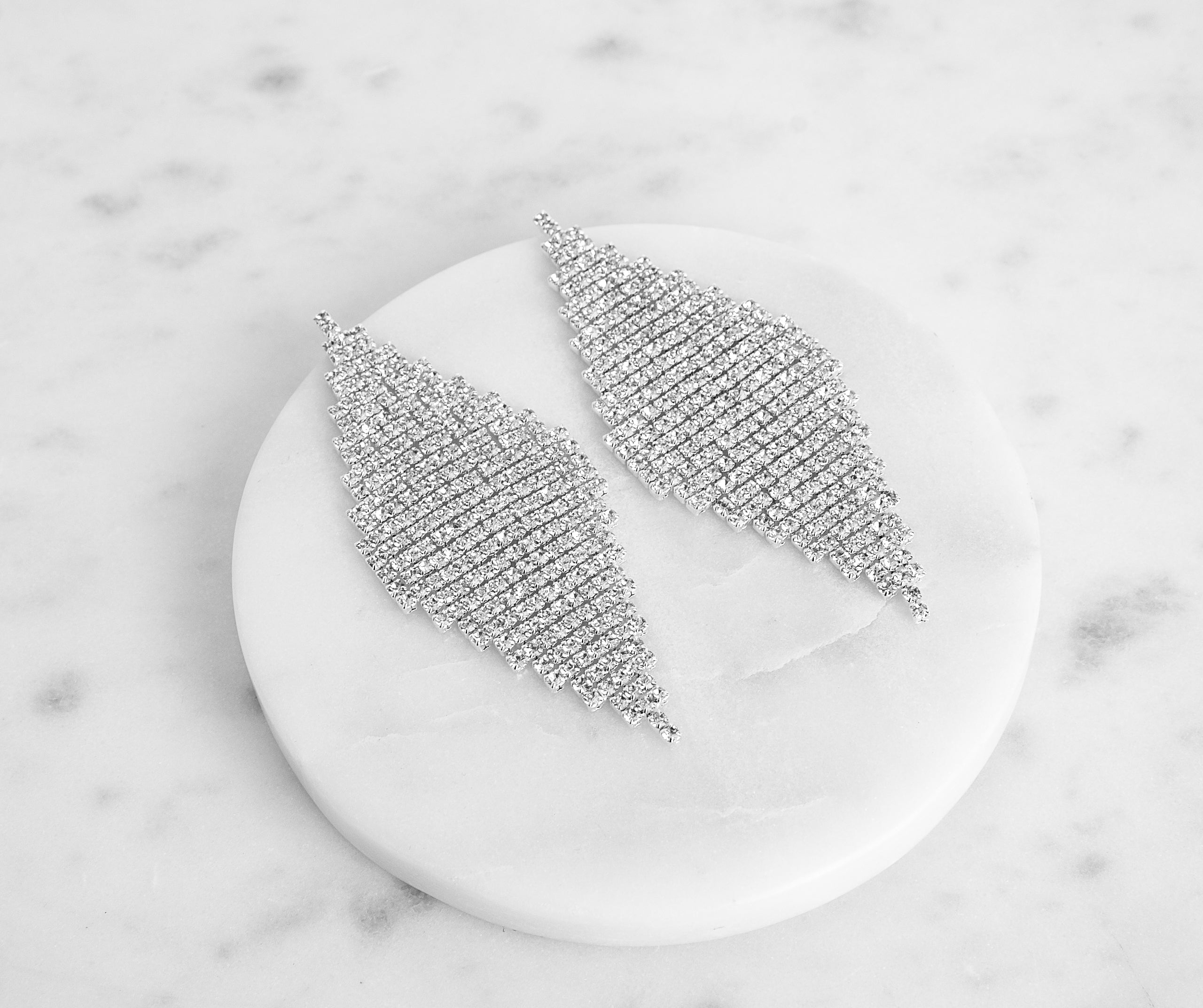 Rhinestone Diva Kite Earrings - Image 2
