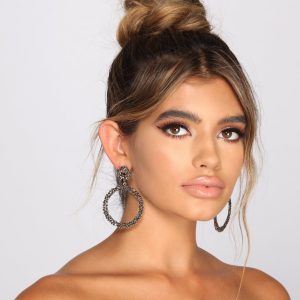 Dress It Up Drop Hoop Earrings