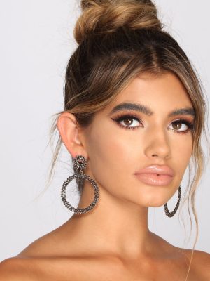 Dress It Up Drop Hoop Earrings