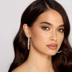 Glam Queen Rhinestone Hoops