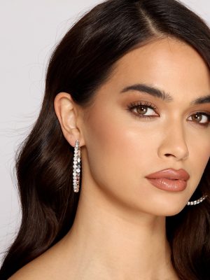 Glam Queen Rhinestone Hoops