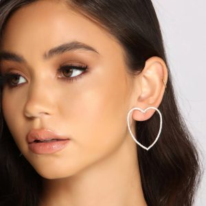 The Way To My Heart Shaped Hoop Earrings