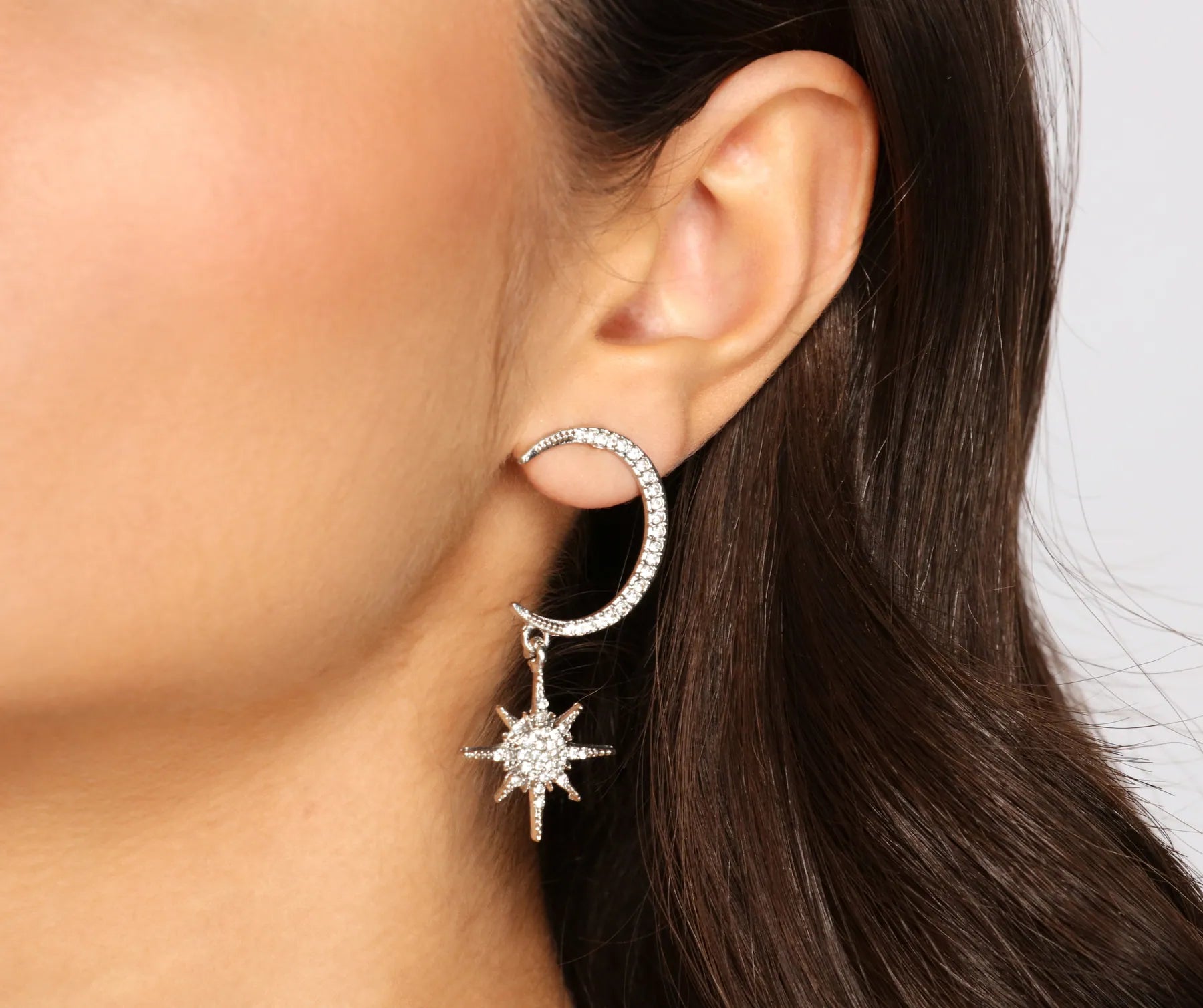 Dream On Moon Starburst Post Earrings - Image 2