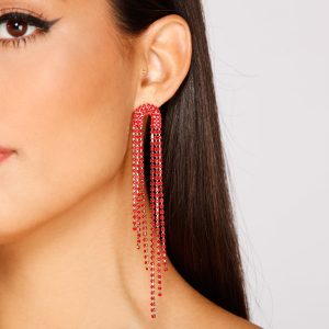 So Chic Cascading Fringe Earrings