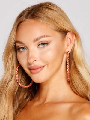 Raise The Heat Halloween Rhinestone Hoops