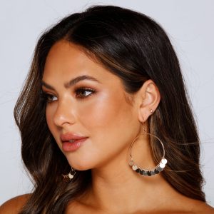 Boho Babe Coin Hoop Earrings