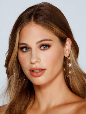 Butterfly Glamour Rhinestone Hoops