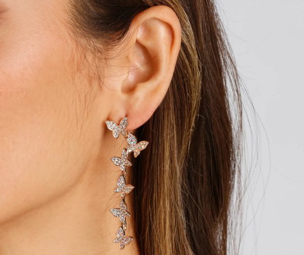Dreamy Iridescent Butterfly Earrings - Image 2
