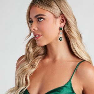 Vintage Chic Gemstone Earrings