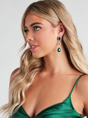 Vintage Chic Gemstone Earrings