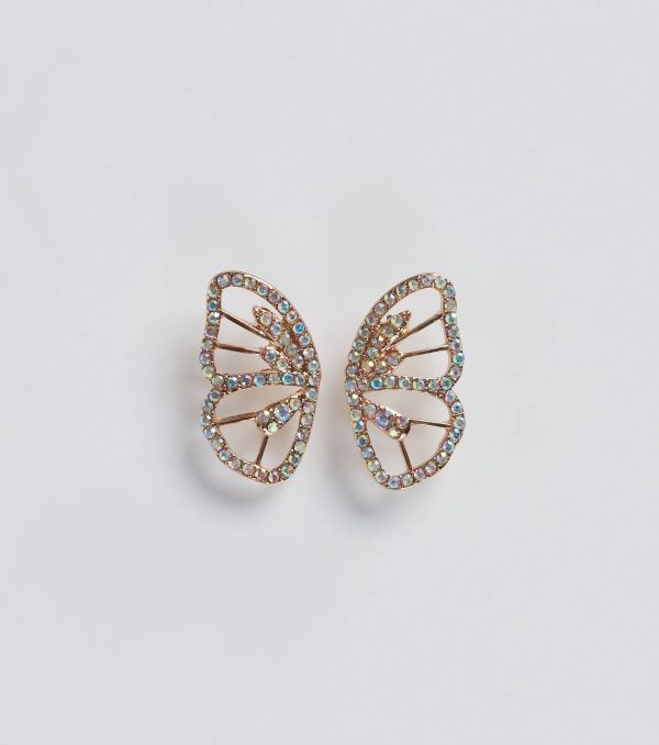 Enchanting Sparkle Butterfly Earrings - Image 2