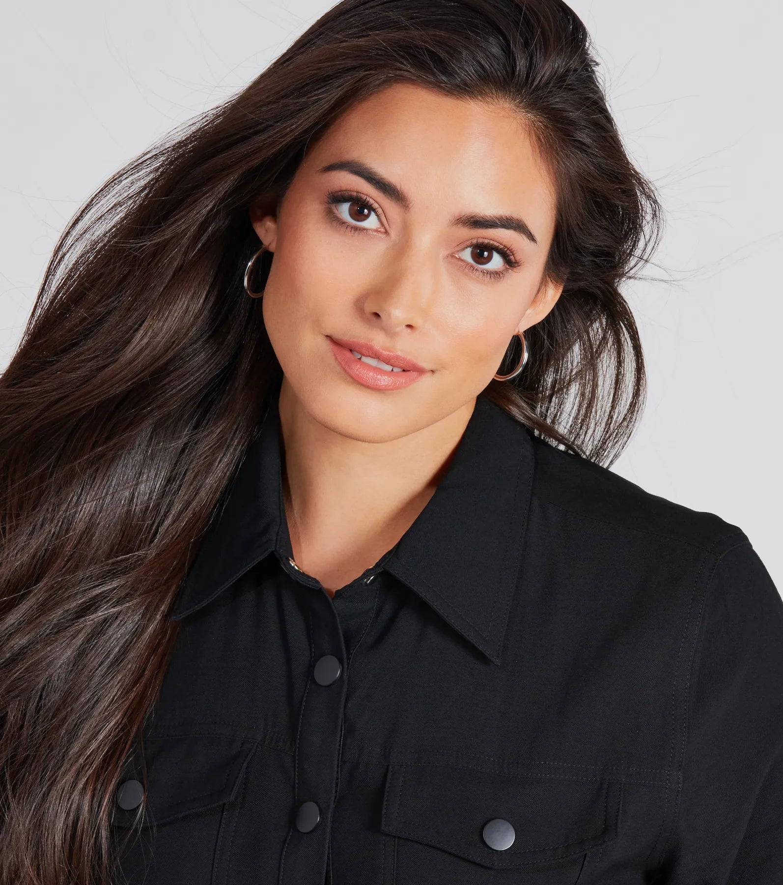 Sleek 14K White Gold Plated Small Hoop Earrings