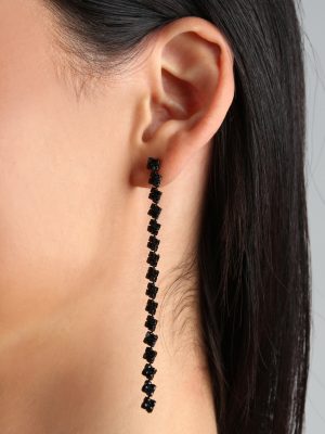 Glitzy Drama Rhinestone Drop Earrings