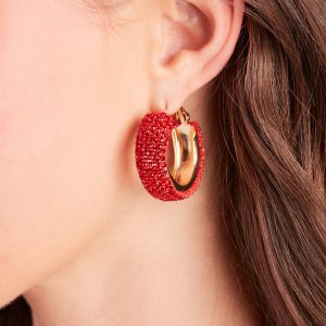 Endless Glamour Small Rhinestone Hoop Earrings