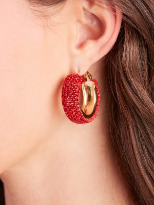 Endless Glamour Small Rhinestone Hoop Earrings