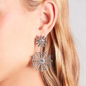 Spooky Flair Spider Web Earrings