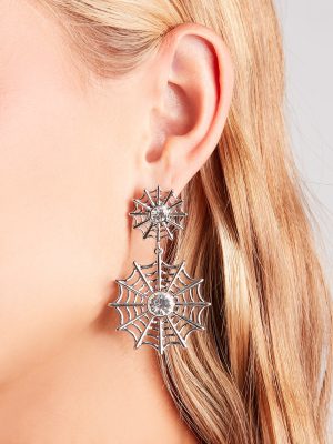Spooky Flair Spider Web Earrings