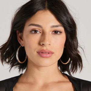Subtle Shine Large Hoop Earrings