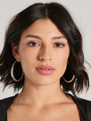 Subtle Shine Large Hoop Earrings