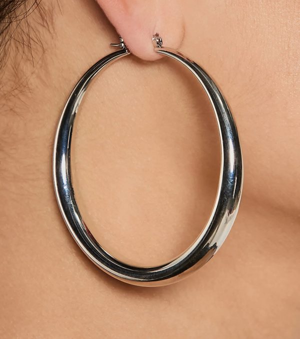Subtle Shine Large Hoop Earrings - Image 2
