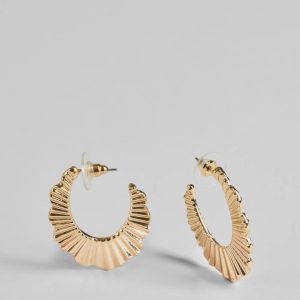Stand Out Texture Oval Hoop Earrings