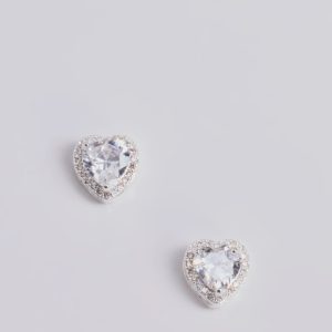 Dazzling Glam Rhinestone Heart Studs