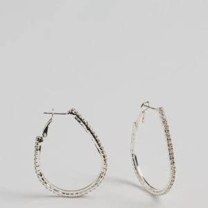 Dainty Rhinestone Teardrop Earrings