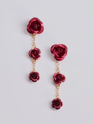 Enchanted Beauty Rosette Linear Earrings