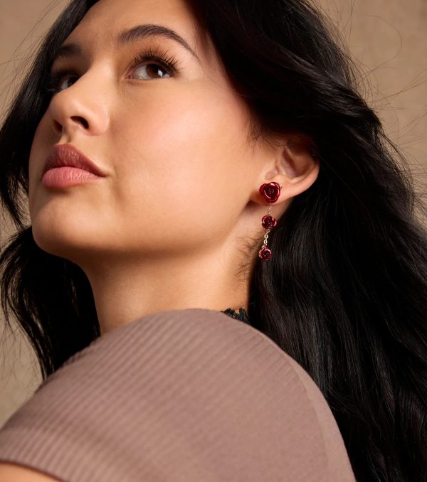Enchanted Beauty Rosette Linear Earrings - Image 2