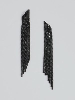 Bold Beaded Fringe Earrings