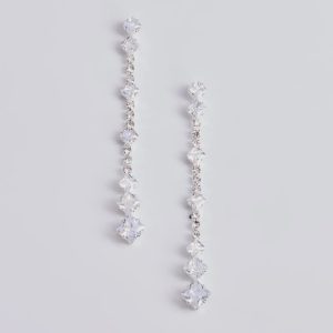 Dazzling Vibes Rhinestone Linear Drop Earrings