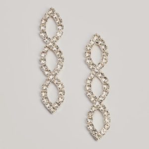 Luxe Moment Infinity Drop Rhinestone Earrings